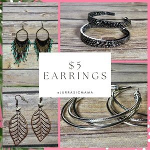 Earrings $5/each NWOT